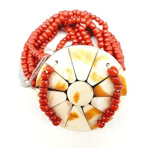 🌈 Cone Shell Coral Beaded Stretch Bracelet from Maui